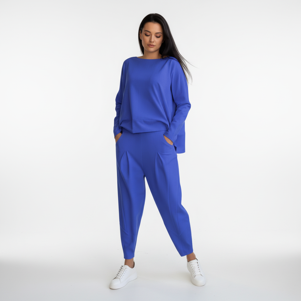 2-Piece Leisure Set | Long Sleeve Top and Tapered Trousers-Fashion Nora