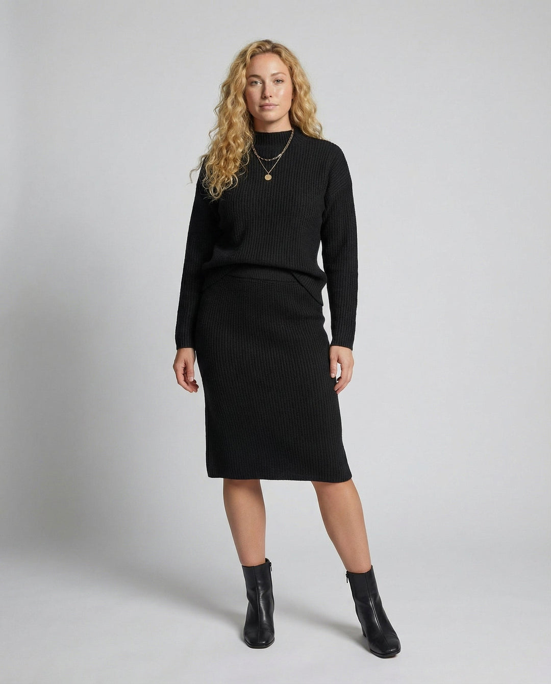 2-Piece Sweater and Skirt Set | Coordinated Knit Set-Fashion Nora