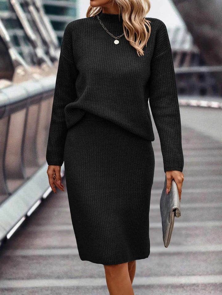 2-Piece Sweater and Skirt Set | Coordinated Knit Set-Fashion Nora