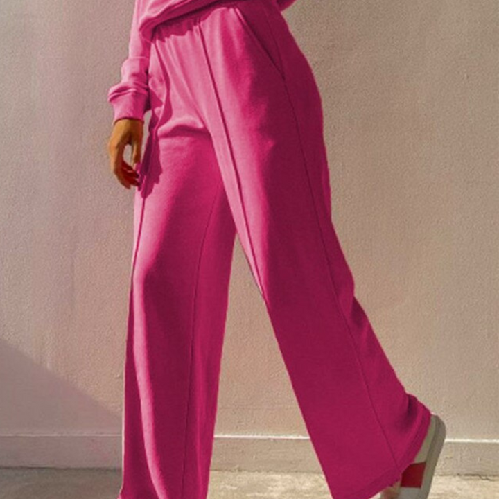 2-Piece Tracksuit Set | Comfy Winter Loungewear | Sweatshirt and Joggers-Fashion Nora