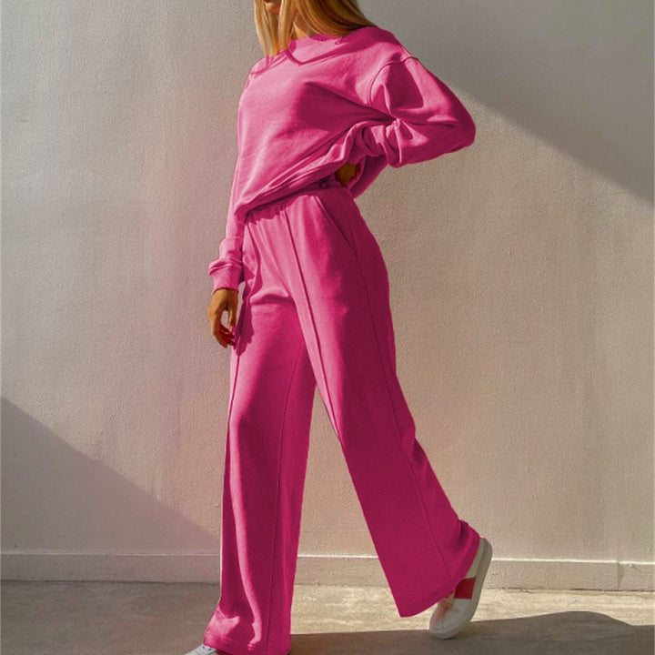 2-Piece Tracksuit Set | Comfy Winter Loungewear | Sweatshirt and Joggers-Fashion Nora