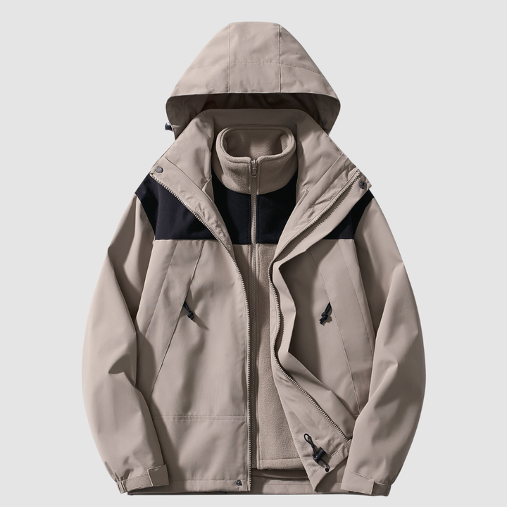3-in-1 Fleece Winter Jacket | Hooded | Detachable Layers | Warm and Versatile-Fashion Nora