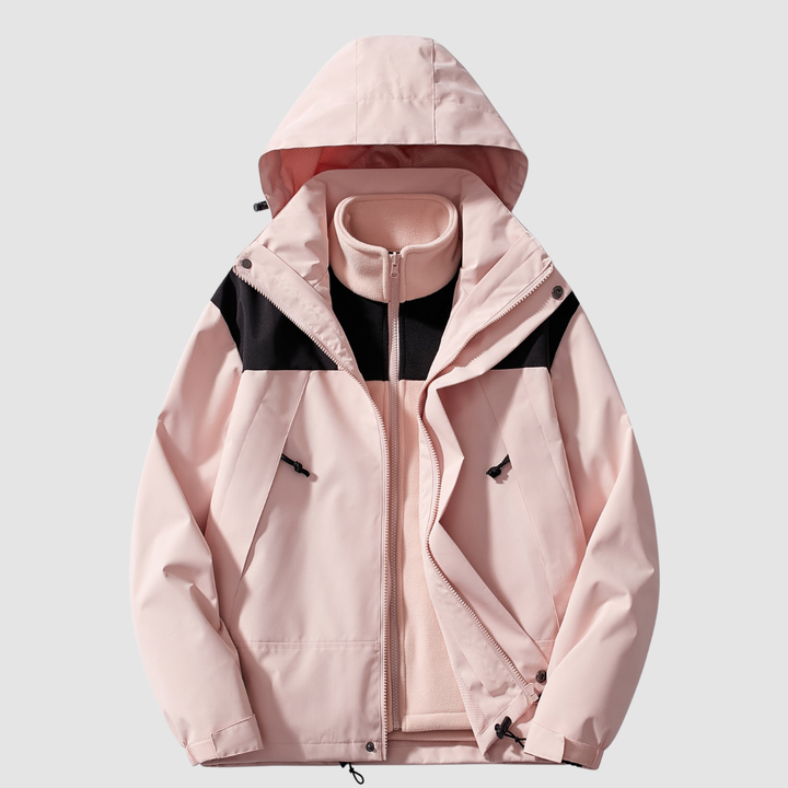 3-in-1 Fleece Winter Jacket | Hooded | Detachable Layers | Warm and Versatile-Fashion Nora