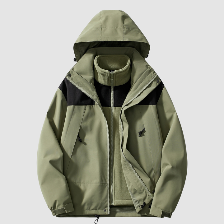 3-in-1 Fleece Winter Jacket | Hooded | Detachable Layers | Warm and Versatile-Fashion Nora