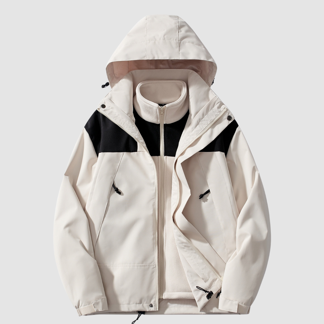 3-in-1 Fleece Winter Jacket | Hooded | Detachable Layers | Warm and Versatile-Fashion Nora