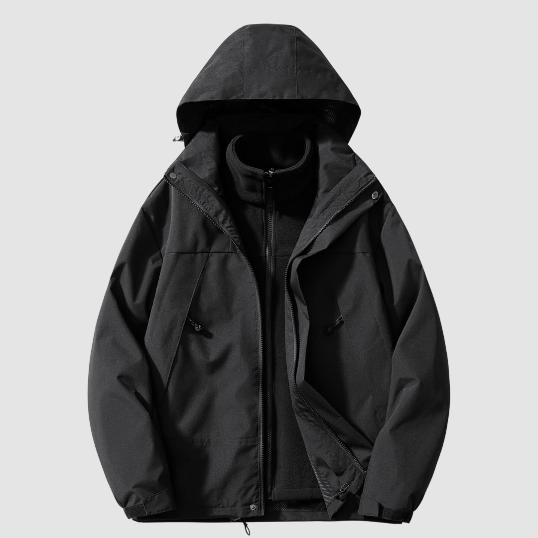 3-in-1 Fleece Winter Jacket | Hooded | Detachable Layers | Warm and Versatile-Fashion Nora