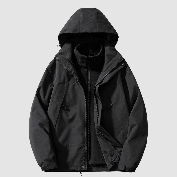 3-in-1 Fleece Winter Jacket | Hooded | Detachable Layers | Warm and Versatile-Fashion Nora