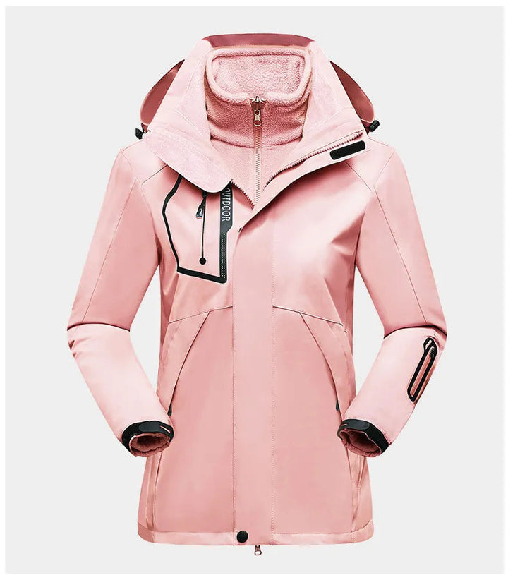 3-in-1 Outdoor Jacket | Fleece Inner | Waterproof Windproof Shell-Fashion Nora
