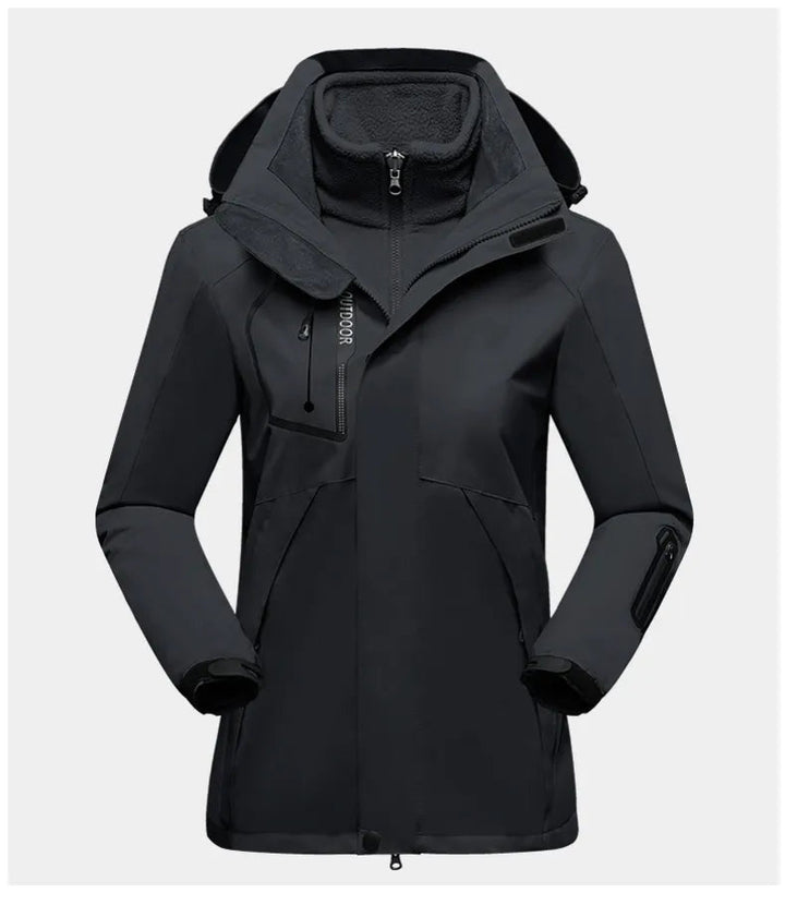 3-in-1 Outdoor Jacket | Fleece Inner | Waterproof Windproof Shell-Fashion Nora