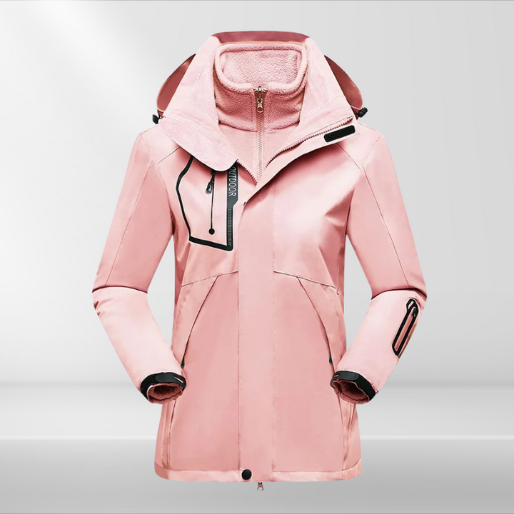 3-in-1 Winter Outdoor Jacket | Removable Fleece | Detachable Hood-Fashion Nora
