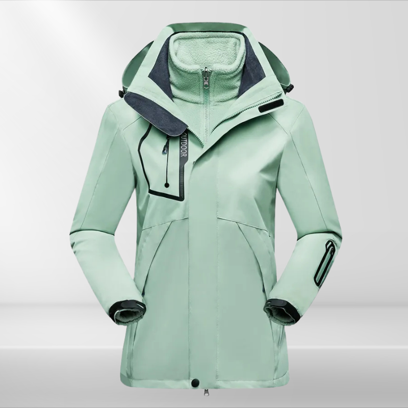 3-in-1 Winter Outdoor Jacket | Removable Fleece | Detachable Hood-Fashion Nora