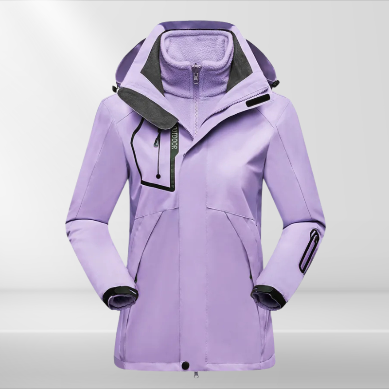 3-in-1 Winter Outdoor Jacket | Removable Fleece | Detachable Hood-Fashion Nora