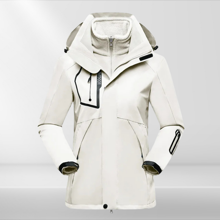 3-in-1 Winter Outdoor Jacket | Removable Fleece | Detachable Hood-Fashion Nora