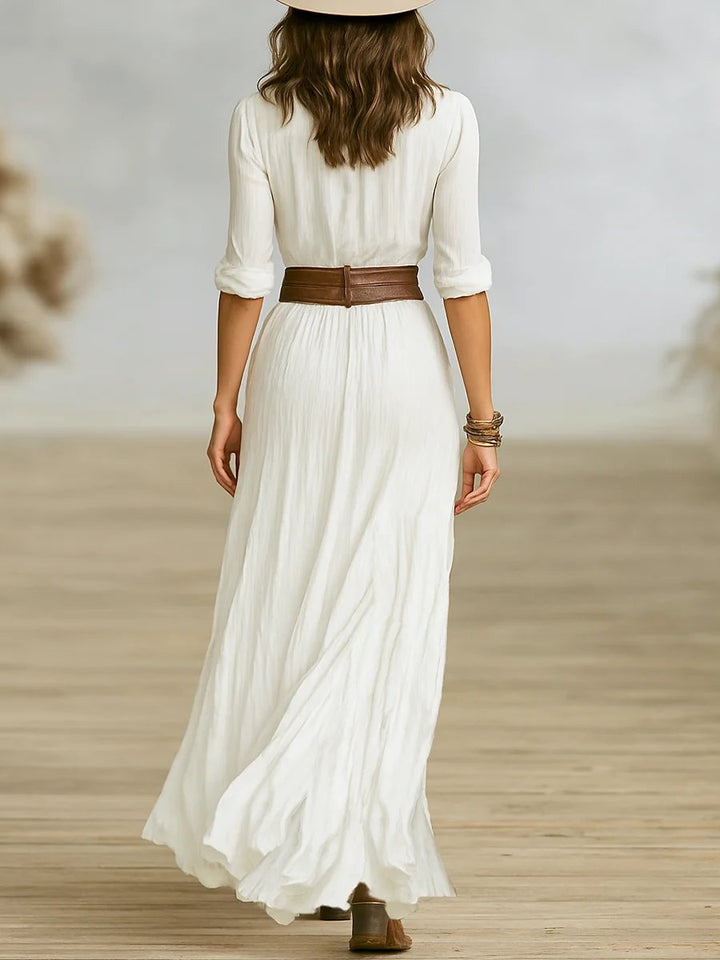 Airy Maxi Dress | Classic Elegant | Lightweight-Fashion Nora