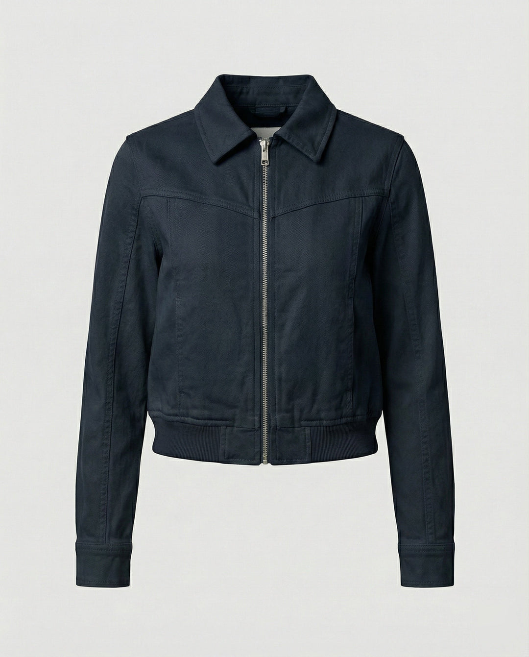 American Retro Cropped Jacket | Lapel Collar | Zip Front-Fashion Nora