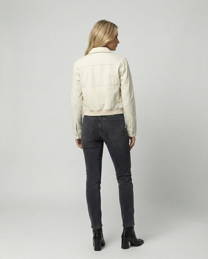 American Retro Cropped Jacket | Lapel Collar | Zip Front-Fashion Nora