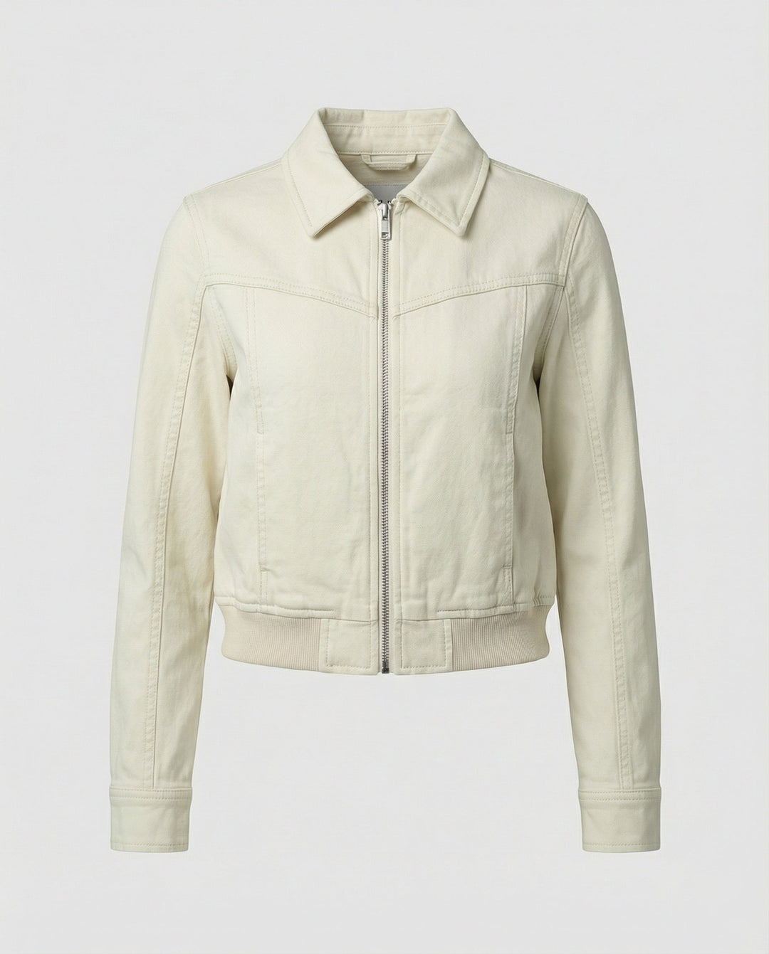 American Retro Cropped Jacket | Lapel Collar | Zip Front-Fashion Nora