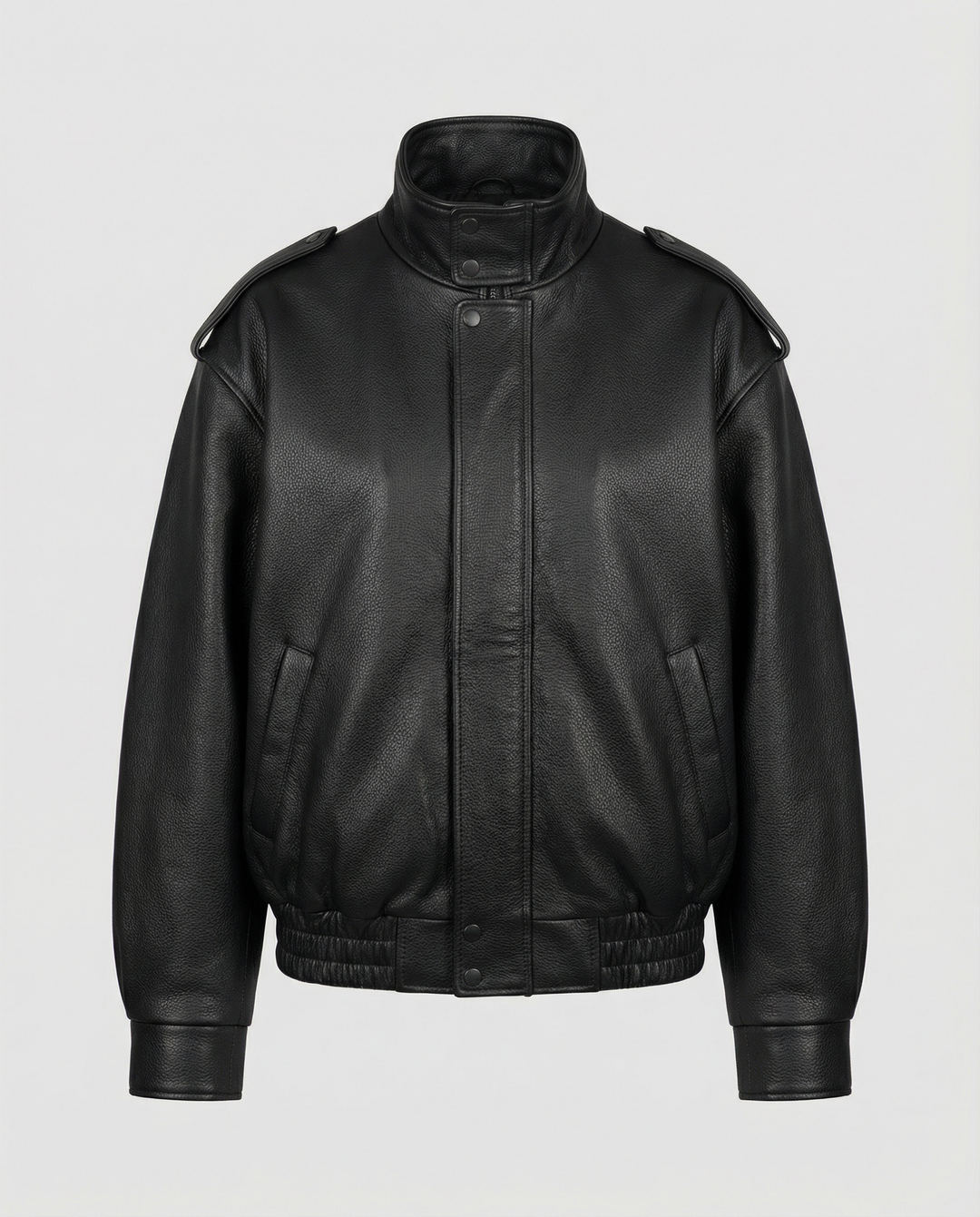 Asymmetric Vegan Leather Jacket | Zip Closure | Relaxed Fit-Fashion Nora