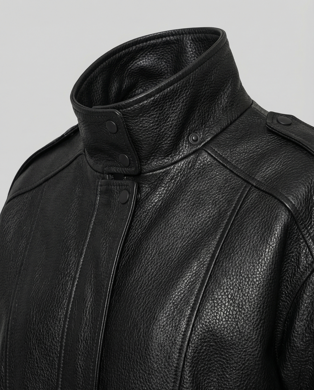Asymmetric Vegan Leather Jacket | Zip Closure | Relaxed Fit-Fashion Nora