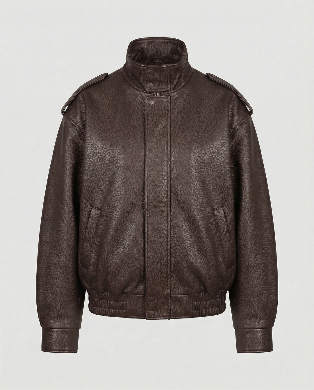 Asymmetric Vegan Leather Jacket | Zip Closure | Relaxed Fit-Fashion Nora