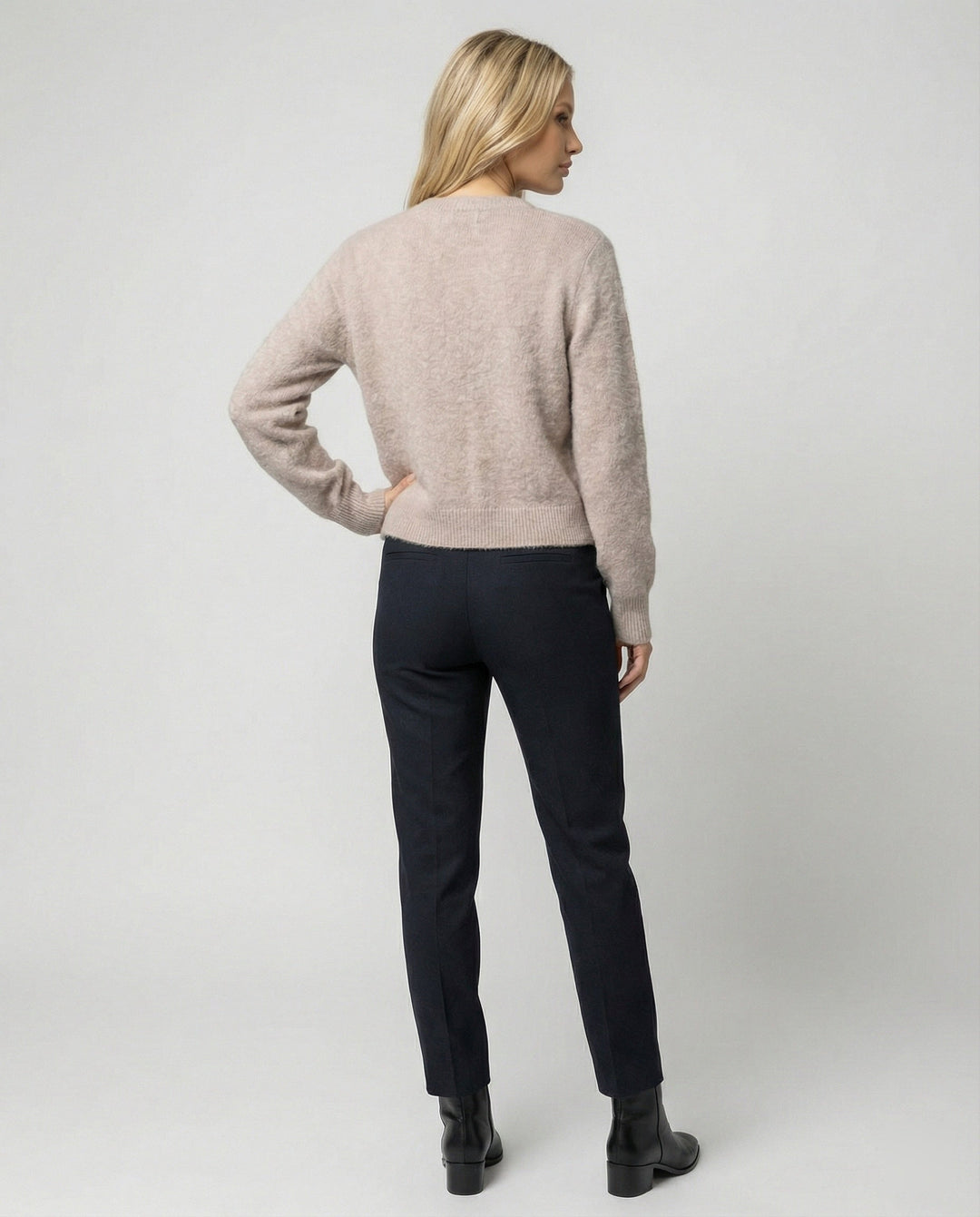 Brushed Knit Cardigan | V Neck | Button Front Winter Cardigan-Fashion Nora