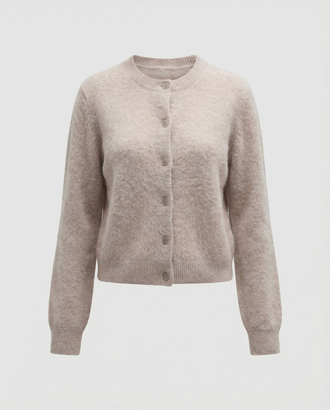 Brushed Knit Cardigan | V Neck | Button Front Winter Cardigan-Fashion Nora