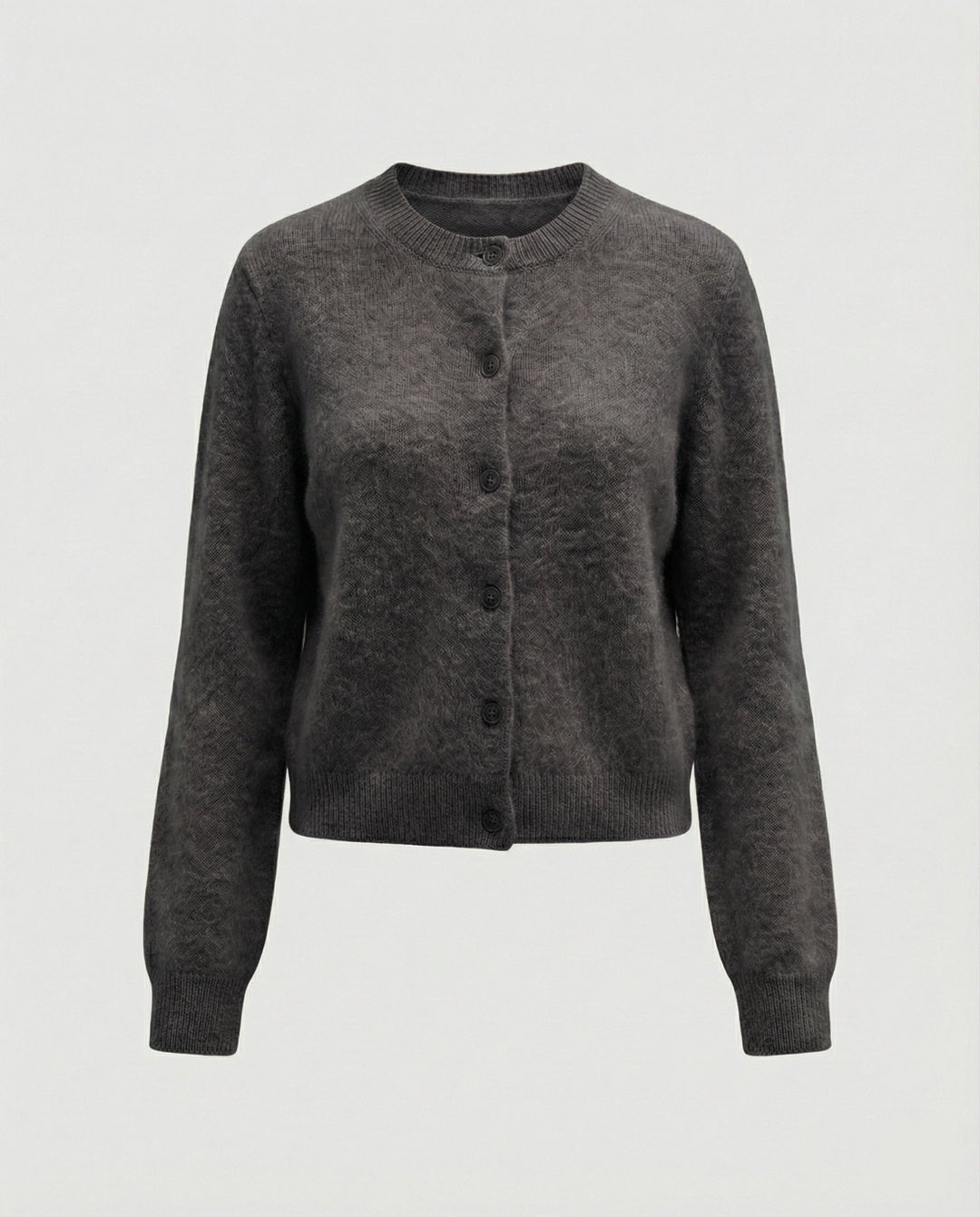 Brushed Knit Cardigan | V Neck | Button Front Winter Cardigan-Fashion Nora