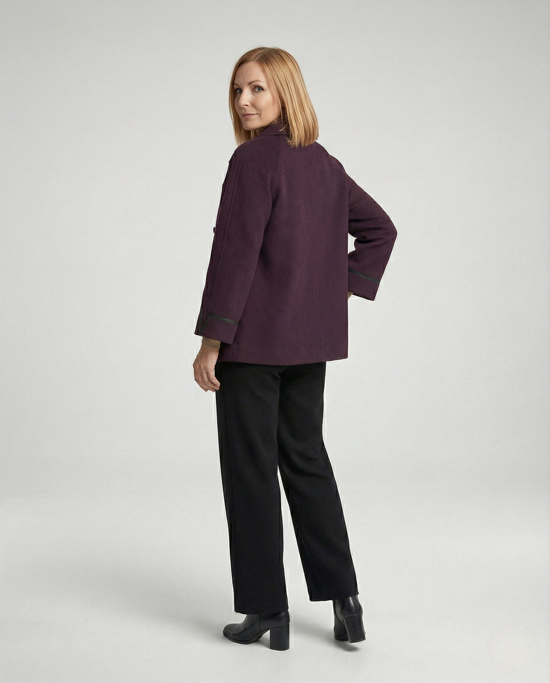 Cable Knit Cardigan | Double Breasted | Lapel Collar Short Jacket-Fashion Nora