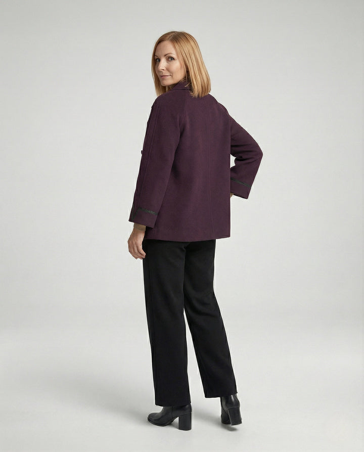 Cable Knit Cardigan | Double Breasted | Lapel Collar Short Jacket-Fashion Nora