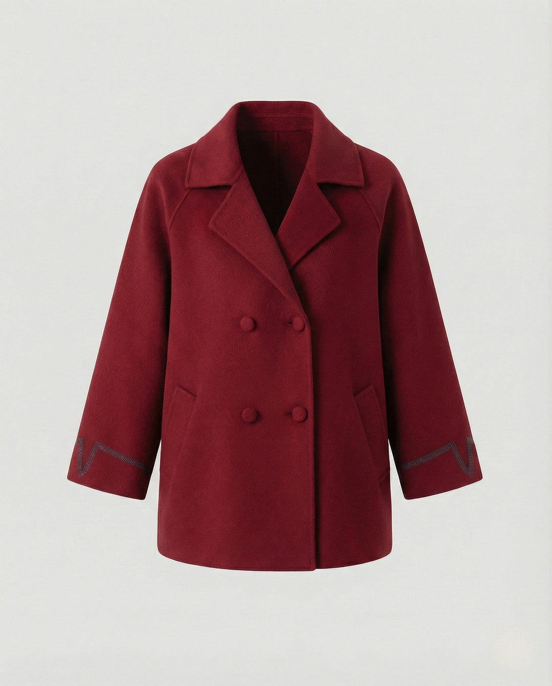 Cable Knit Cardigan | Double Breasted | Lapel Collar Short Jacket-Fashion Nora