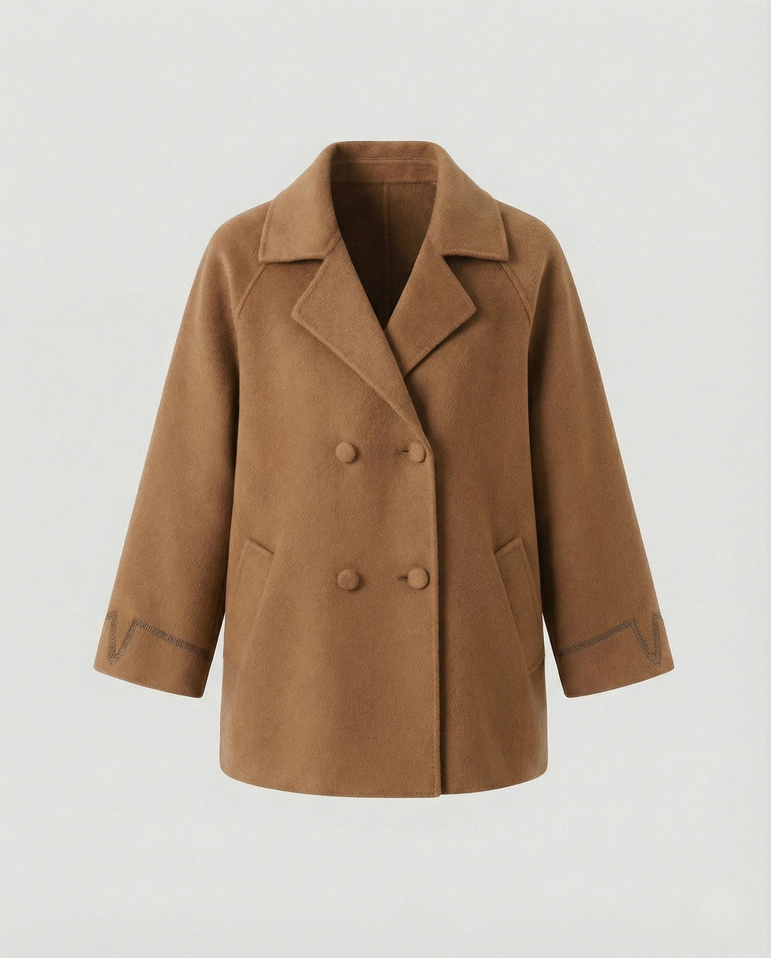 Cable Knit Cardigan | Double Breasted | Lapel Collar Short Jacket-Fashion Nora