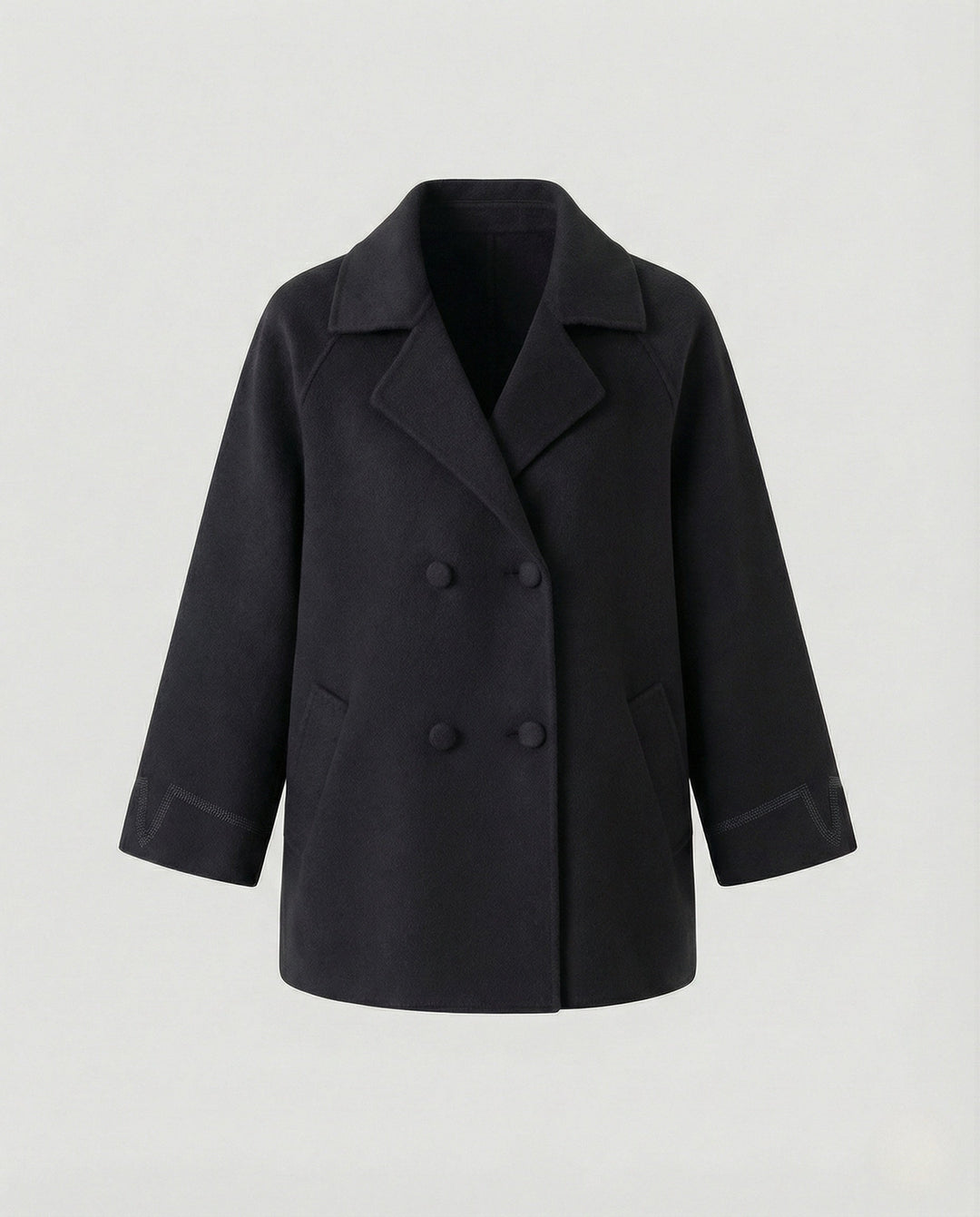 Cable Knit Cardigan | Double Breasted | Lapel Collar Short Jacket-Fashion Nora