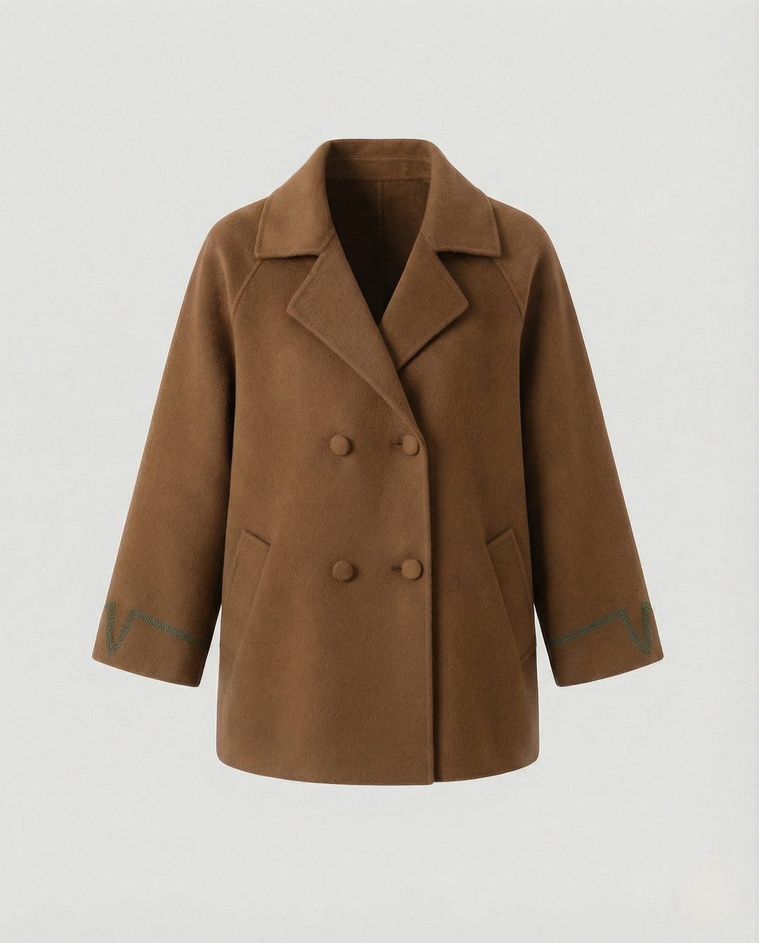 Cable Knit Cardigan | Double Breasted | Lapel Collar Short Jacket-Fashion Nora
