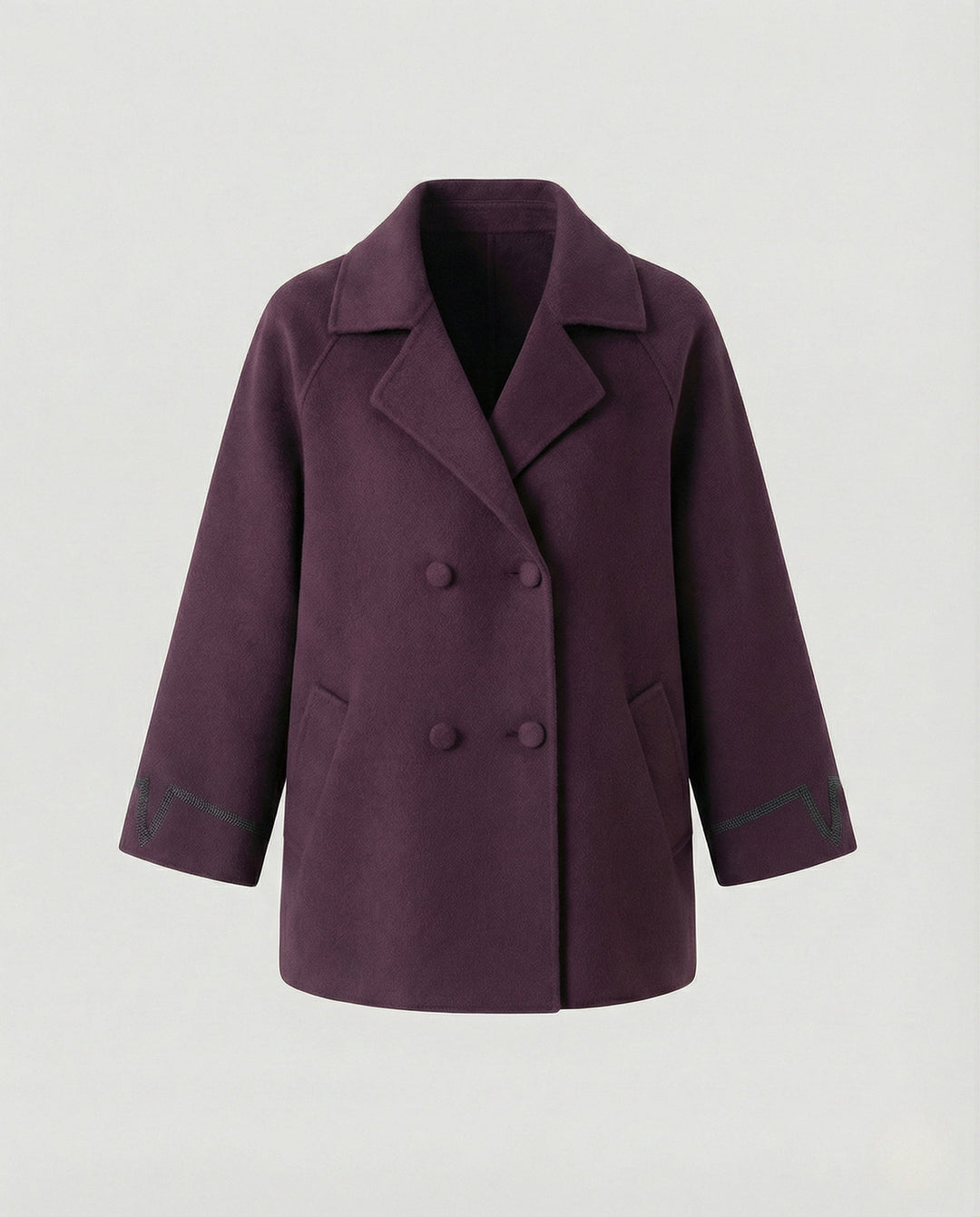 Cable Knit Cardigan | Double Breasted | Lapel Collar Short Jacket-Fashion Nora