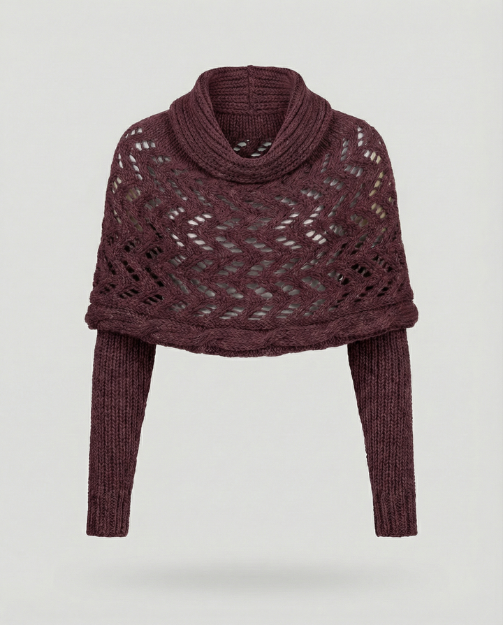 Chunky Knit Scarf | Openwork Weave | Extra Long 260 cm-Fashion Nora
