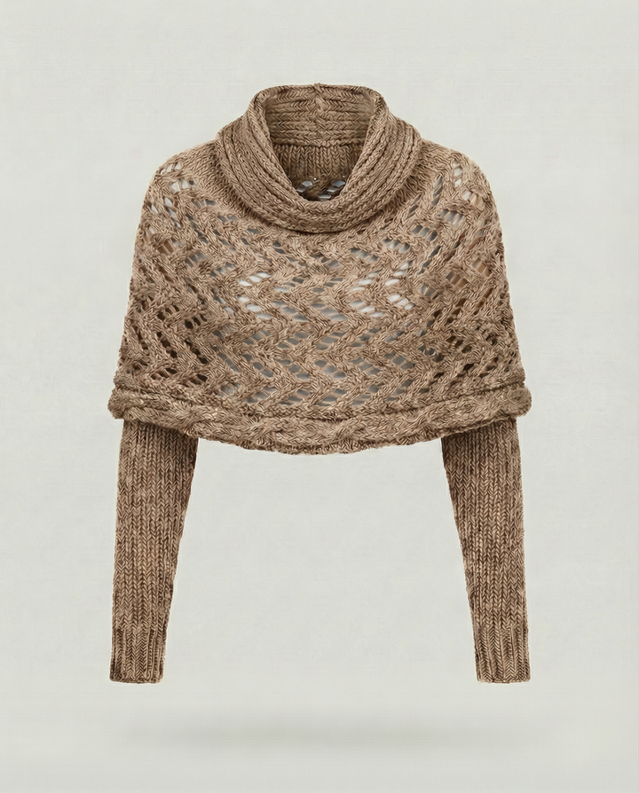 Chunky Knit Scarf | Openwork Weave | Extra Long 260 cm-Fashion Nora