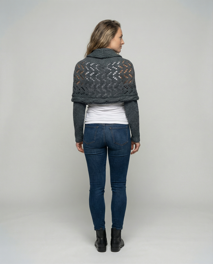 Chunky Knit Scarf | Openwork Weave | Extra Long 260 cm-Fashion Nora
