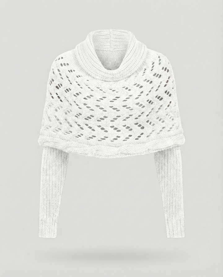 Chunky Knit Scarf | Openwork Weave | Extra Long 260 cm-Fashion Nora