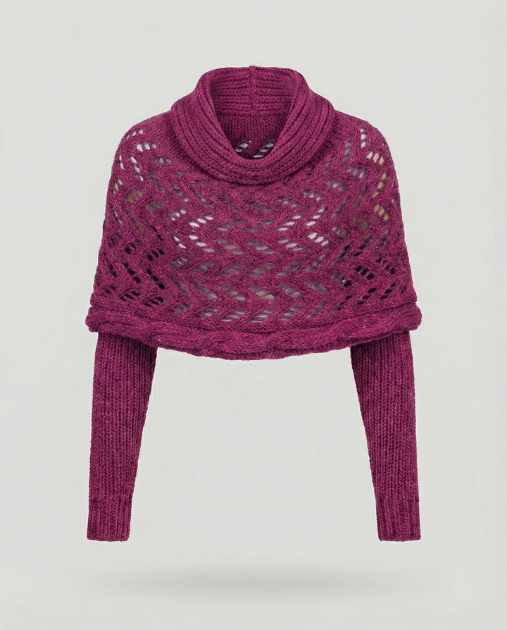 Chunky Knit Scarf | Openwork Weave | Extra Long 260 cm-Fashion Nora