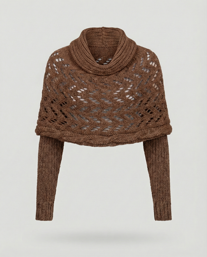 Chunky Knit Scarf | Openwork Weave | Extra Long 260 cm-Fashion Nora