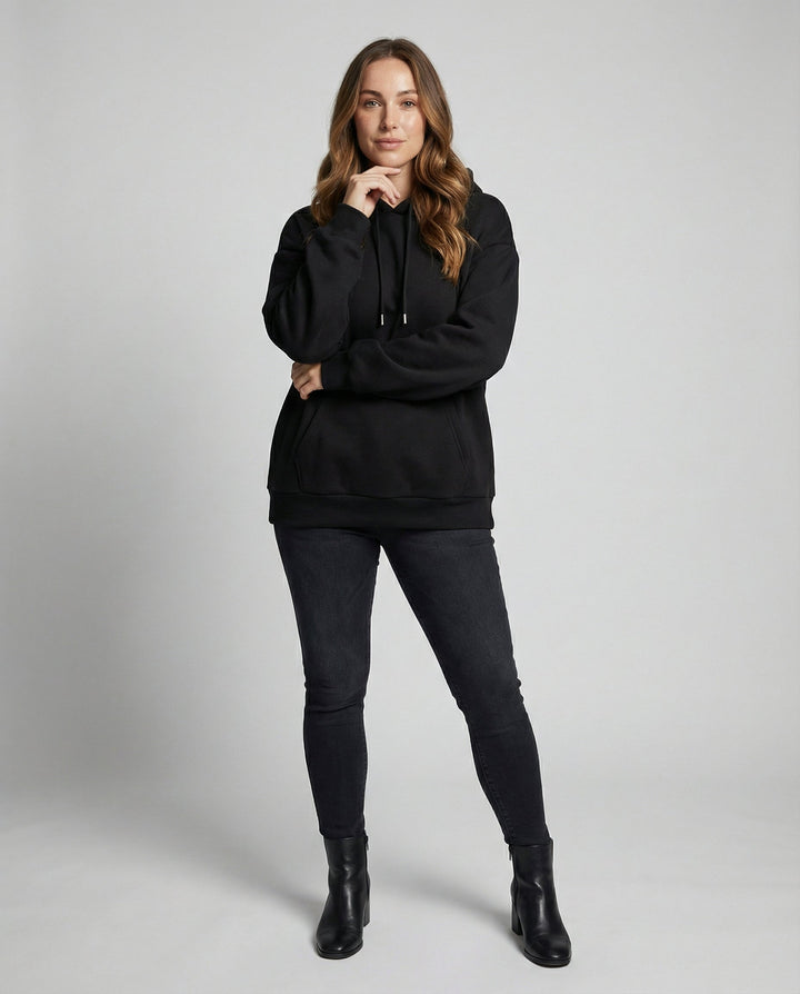 Classic Everyday Hoodie | Drawstring Hood | Relaxed Fit-Fashion Nora
