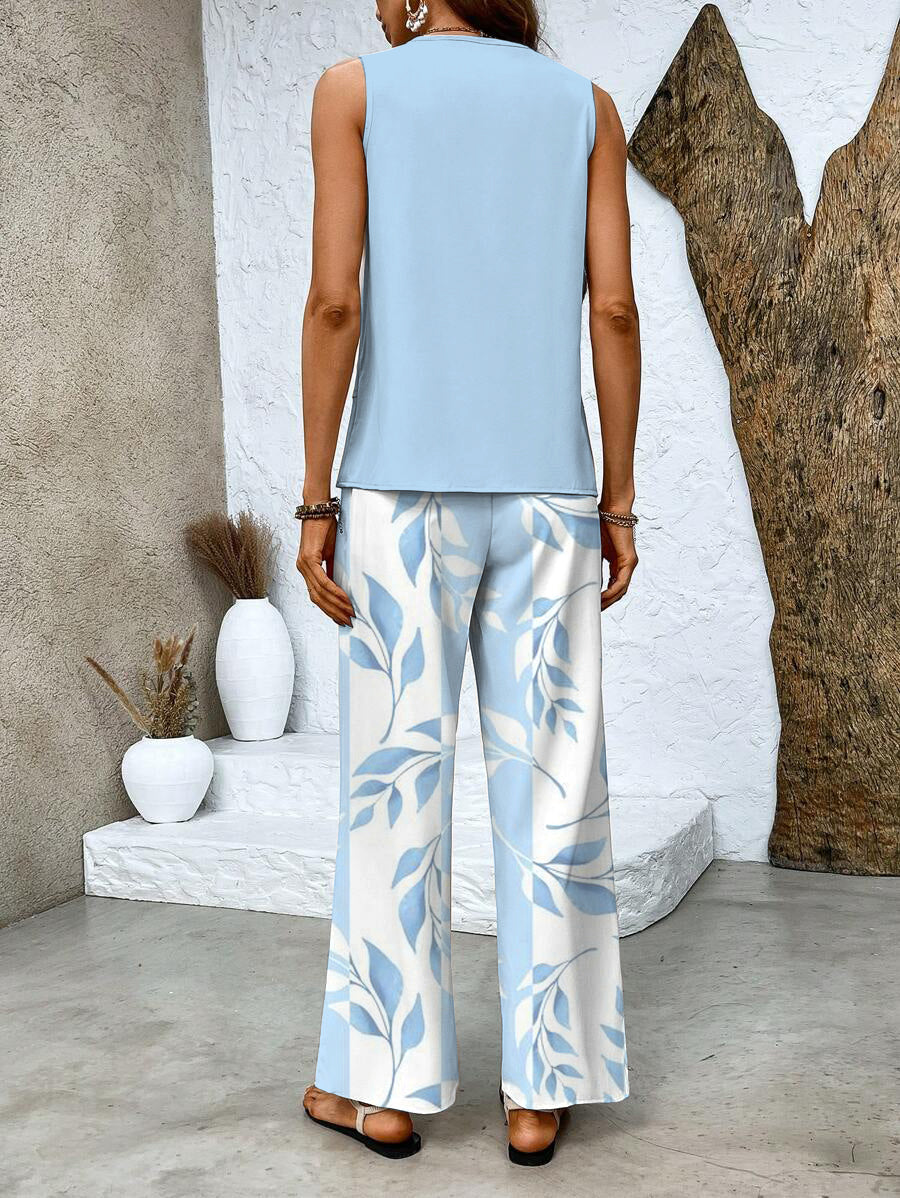 Co-Ord Set | Women's Palazzo Pants and Top Set for Summer-Fashion Nora