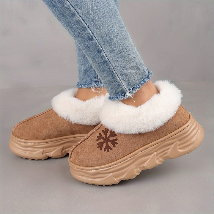 Cozy Winter Boots | Printed Faux Fur Cuff | Non-Slip Sole-Fashion Nora