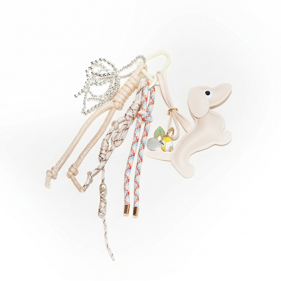 Dachshund Dog Bag Charm | Braided Cord Keychain | Purse Charm-Fashion Nora