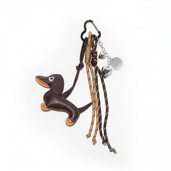 Dachshund Dog Bag Charm | Braided Cord Keychain | Purse Charm-Fashion Nora