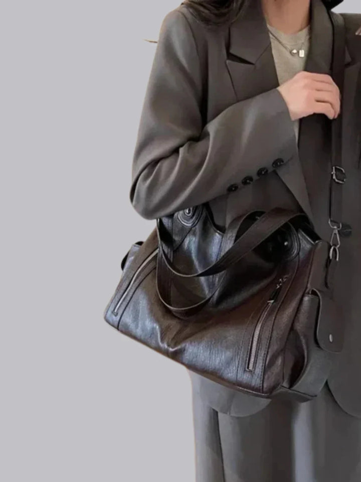 Dakota | Vegan Leather Shoulder Bag | Hobo Handbag-Fashion Nora