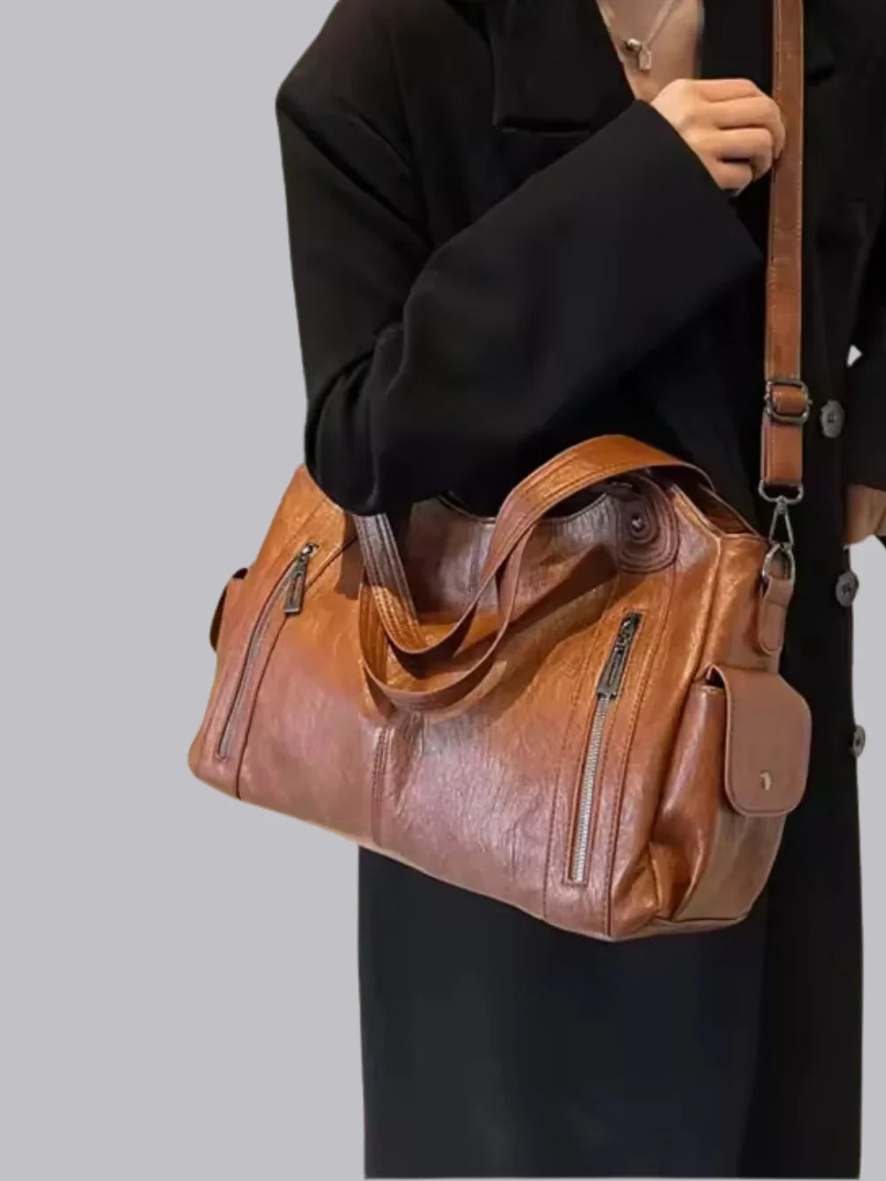 Dakota | Vegan Leather Shoulder Bag | Hobo Handbag-Fashion Nora