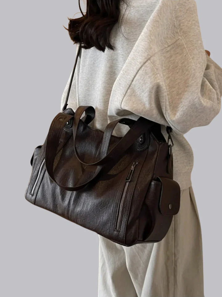 Dakota | Vegan Leather Shoulder Bag | Hobo Handbag-Fashion Nora