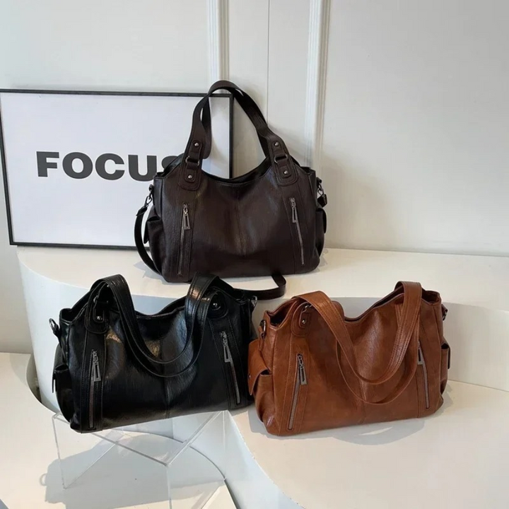 Dakota | Vegan Leather Shoulder Bag | Hobo Handbag-Fashion Nora