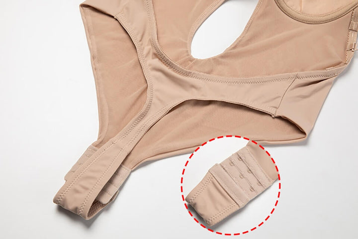 Deep V Backless Bodysuit | Plunge Shapewear | Open Back Bra-Fashion Nora